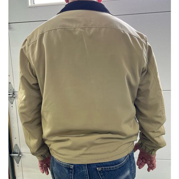 DOCKERS Mens M Fleece-Lined Jacket Tan Coat Fleece Lined Softshell - Picture 3 of 4